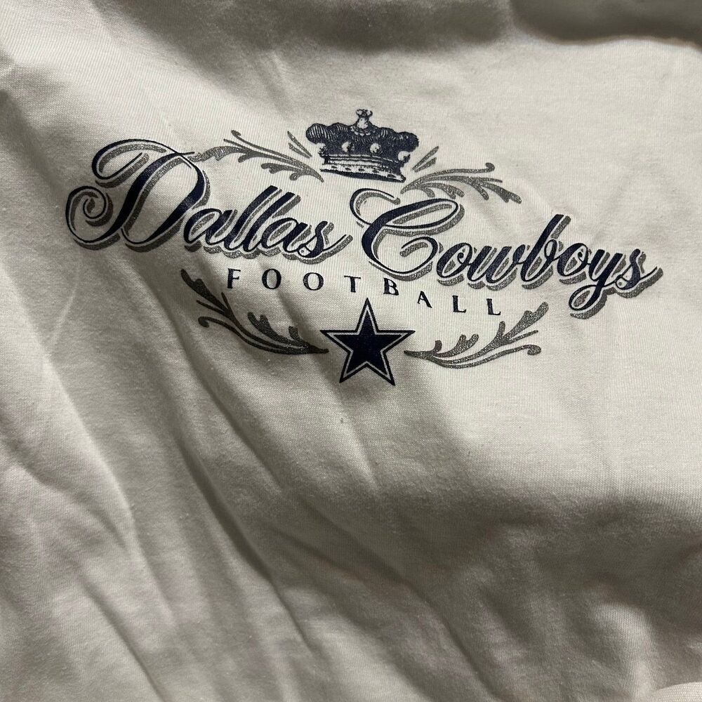 COWBOYS white long sleeve shirt tee top women’s Small - Picture 3 of 9